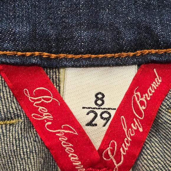 Lucky Brand Dark Washed Denim Boot Cut Blue Jeans Women's Size 8 / 29 Cotton - Picture 4 of 8